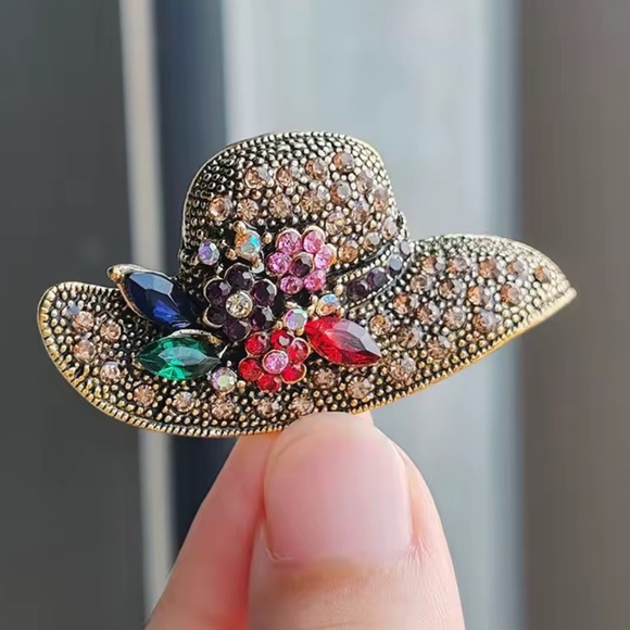 Colorful Rhinestone Brooch - Picture 4 of 5